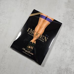 Honey Birdette Imogen Navy Blue Stay Up Thigh Highs Stockings Size S
